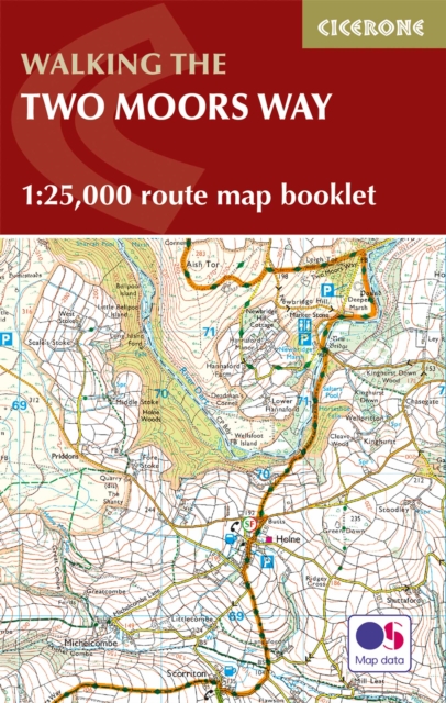 Two Moors Way Map Booklet : 1:25,000 OS Route Mapping, Paperback / softback Book
