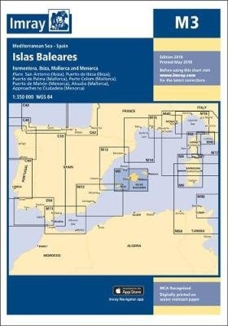 Imray Chart M3 : Islas Baleares - Formentera, Ibiza, Mallorca, Menorca, Sheet map, folded Book