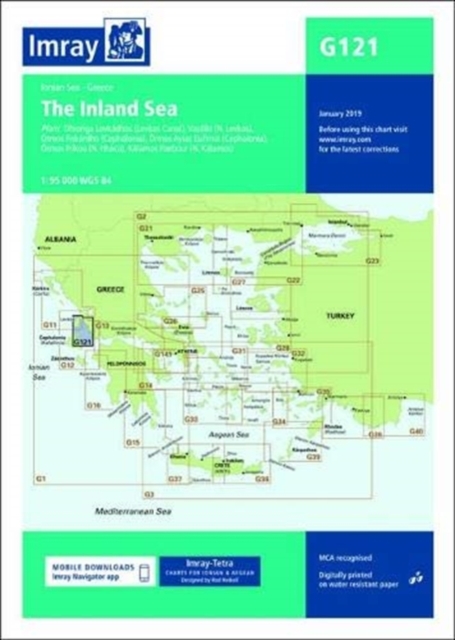 Imray Chart G121 : South Ionian Islands Nisos Levkas to Nisos Zakinthos, Paperback / softback Book