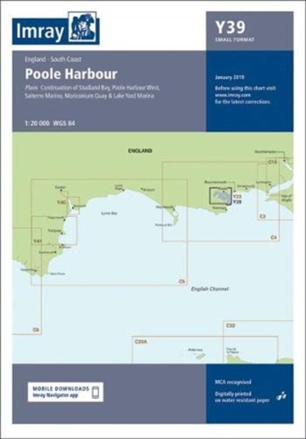 Imray Chart Y39 : Poole Harbour (Small Format), Sheet map, folded Book