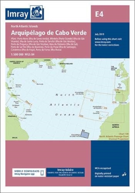 Imray Chart E4 : Arquipelago de Cabo Verde, Sheet map, folded Book