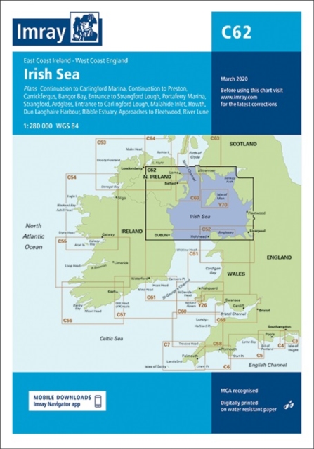 Imray Chart C62 : Irish Sea, Sheet map, folded Book