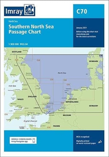 C70 Southern North Sea Passage Chart, Sheet map, folded Book