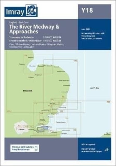 Imray Chart Y18 : The River Medway and Approaches, Sheet map, folded Book