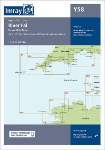 Imray Chart Y58 : River Fal, Sheet map, folded Book