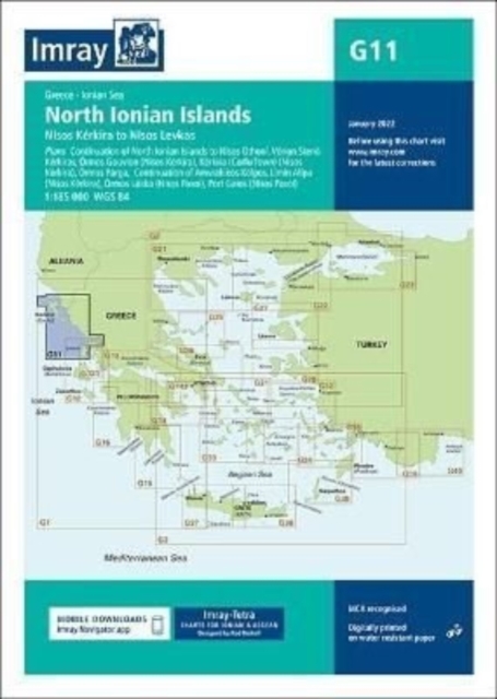 Imray Chart G11 : North Ionian Islands, Sheet map, folded Book