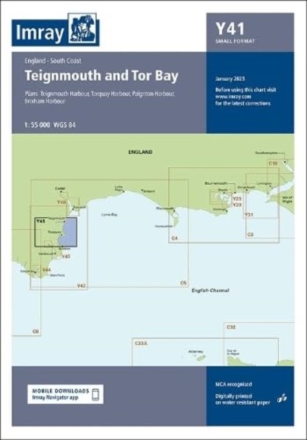 Imray Chart Y41 : Teignmouth and Tor Bay (Small Format), Sheet map, folded Book