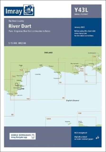 Imray Chart Y43 : Laminated River Dart, Sheet map, flat Book