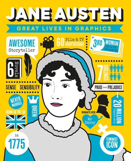 Great Lives in Graphics: Jane Austen, Hardback Book