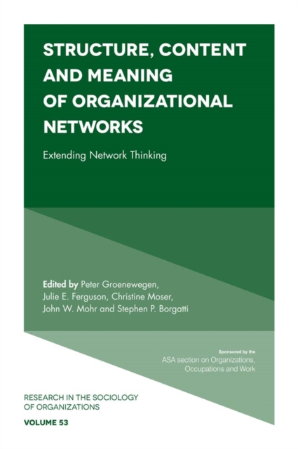Structure, Content and Meaning of Organizational Networks : Extending Network Thinking, EPUB eBook