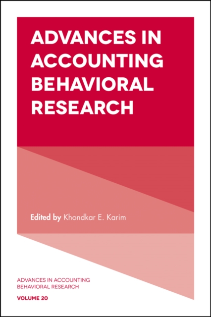 Advances in Accounting Behavioral Research, EPUB eBook