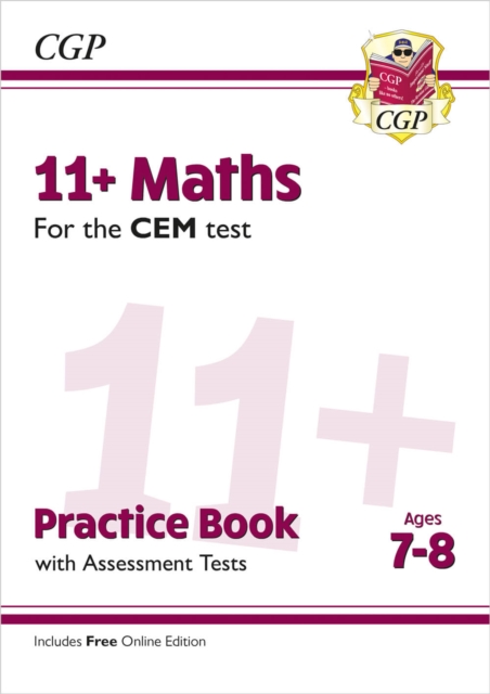 11+ CEM Maths Practice Book & Assessment Tests - Ages 7-8 (with Online Edition), Multiple-component retail product, part(s) enclose Book