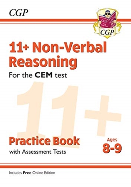 11+ CEM Non-Verbal Reasoning Practice Book & Assessment Tests - Ages 8-9 (with Online Edition), Multiple-component retail product, part(s) enclose Book