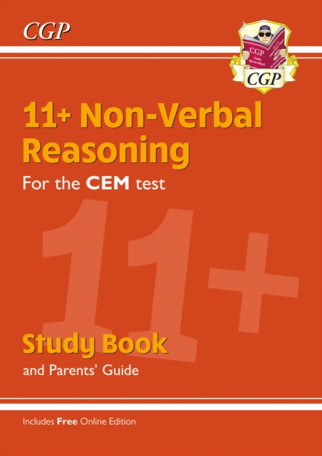 11+ CEM Non-Verbal Reasoning Study Book (with Parents’ Guide & Online Edition), Multiple-component retail product, part(s) enclose Book