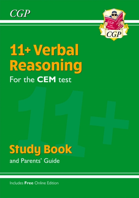 11+ CEM Verbal Reasoning Study Book (with Parents’ Guide & Online Edition): for the 2024 exams, Paperback / softback Book