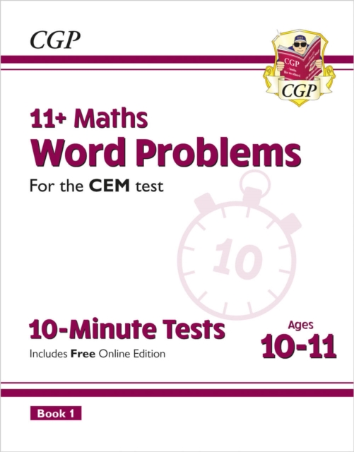 11+ CEM 10-Minute Tests: Maths Word Problems - Ages 10-11 Book 1 (with Online Edition), Mixed media product Book