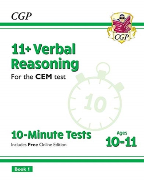 11+ CEM 10-Minute Tests: Verbal Reasoning - Ages 10-11 Book 1 (with Online Edition): for the 2024 exams, Paperback / softback Book