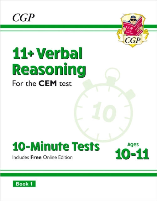 11+ CEM 10-Minute Tests: Verbal Reasoning - Ages 10-11 Book 1 (with Online Edition): for the 2024 exams, Paperback / softback Book