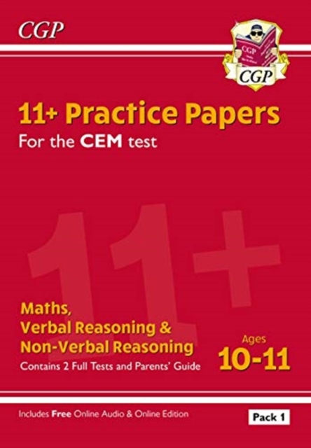 11+ CEM Practice Papers: Ages 10-11 - Pack 1 (with Parents' Guide & Online Edition): for the 2024 exams, Paperback / softback Book