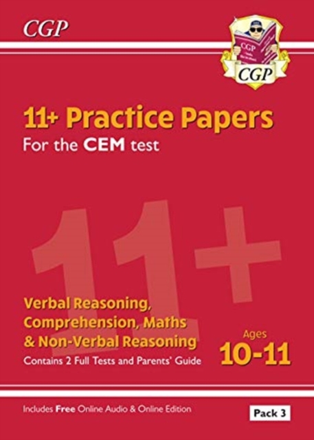 11+ CEM Practice Papers: Ages 10-11 - Pack 3 (with Parents' Guide & Online Edition), Mixed media product Book