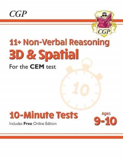 11+ CEM 10-Minute Tests: Non-Verbal Reasoning 3D & Spatial - Ages 9-10 (with Online Edition), Mixed media product Book