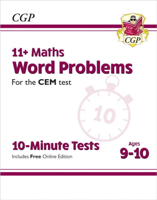 11+ CEM 10-Minute Tests: Maths Word Problems - Ages 9-10 (with Online Edition), Multiple-component retail product, part(s) enclose Book