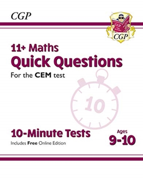 11+ CEM 10-Minute Tests: Maths Quick Questions - Ages 9-10 (with Online Edition), Multiple-component retail product, part(s) enclose Book