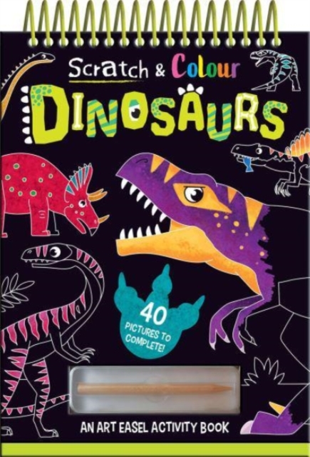 Scratch and Colour Dinosaurs, Hardback Book