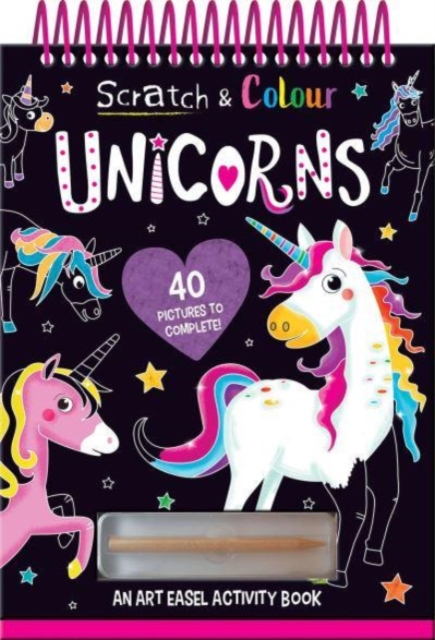 Scratch and Colour Unicorns, Hardback Book
