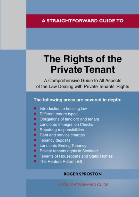 A Straightforward Guide To The Rights Of The Private Tenant, Paperback / softback Book