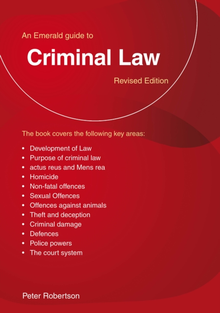An Emerald Guide To Criminal Law : Revised Edition, Paperback / softback Book
