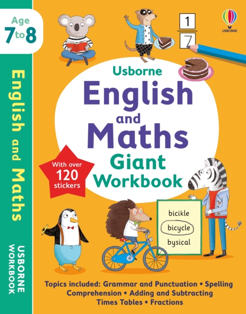 Usborne English and Maths Giant Workbook 7-8, Paperback / softback Book
