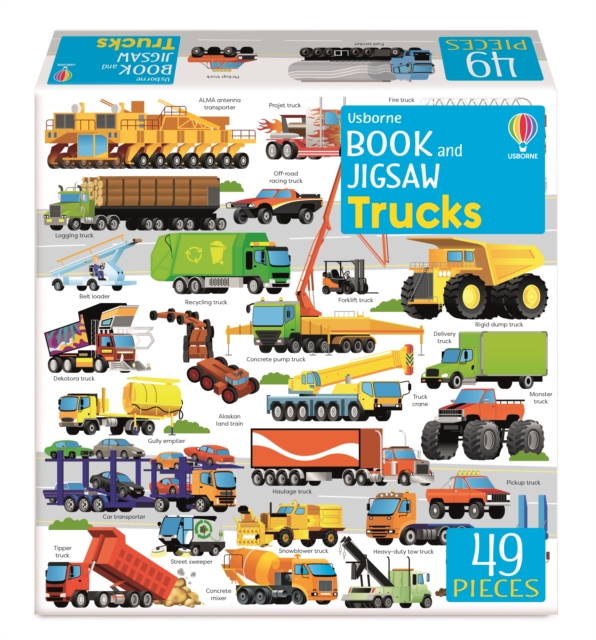 Usborne Book and Jigsaw Trucks, Paperback / softback Book