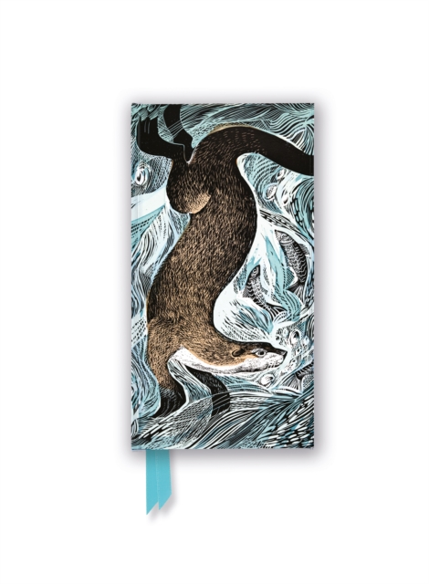 Angela Harding: Fishing Otter (Foiled Slimline Journal), Notebook / blank book Book