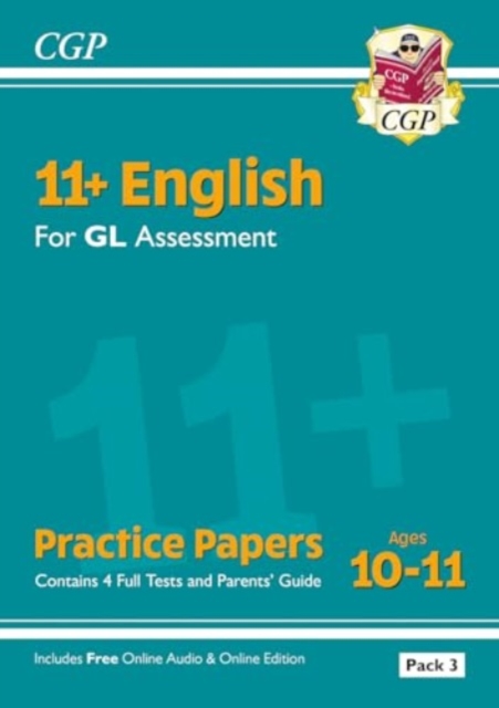11+ GL English Practice Papers: Ages 10-11 - Pack 3 (with Parents' Guide & Online Edition), Multiple-component retail product, part(s) enclose Book