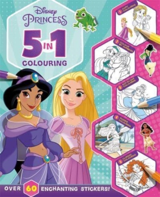 Disney Princess: 5 in 1 Colouring, Paperback / softback Book