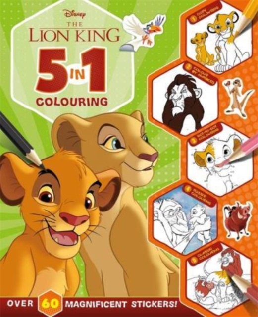 Disney The Lion King: 5 in 1 Colouring, Paperback / softback Book