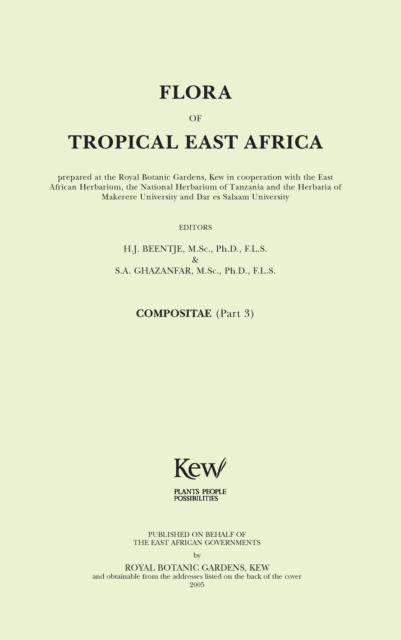 Flora of Tropical East Africa : Compositae (Part 3), PDF eBook