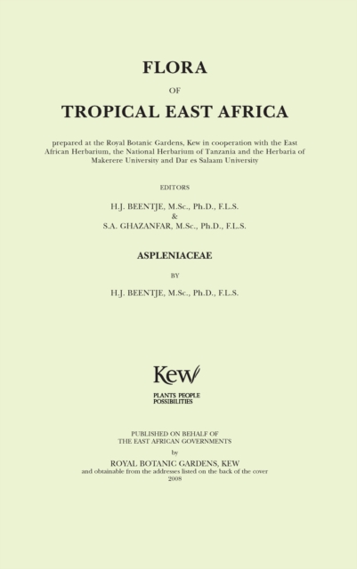 Flora of Tropical East Africa : Aspleniaceae, PDF eBook