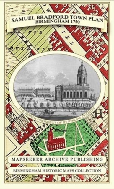 Samuel Bradford Town Plan Birmingham 1750, Sheet map, folded Book