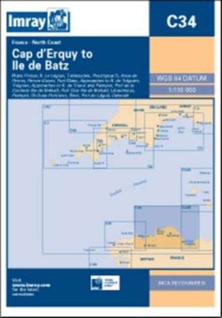 Imray Chart C34 : Cap D'erquy to Ile De Batz, Sheet map, folded Book