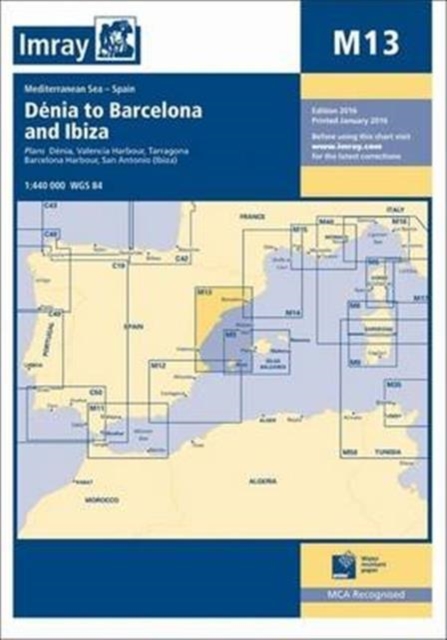 Imray Chart M13 : Denia to Barcelona and Ibiza, Paperback / softback Book