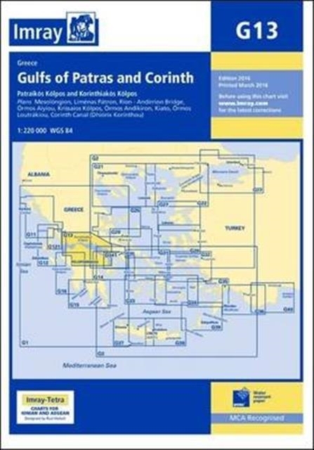Imray Chart G13 : Gulfs of Patras and Corinth, Paperback / softback Book