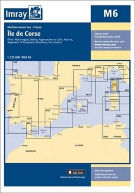 Imray Chart M6 : Ile de Corse, Sheet map, folded Book