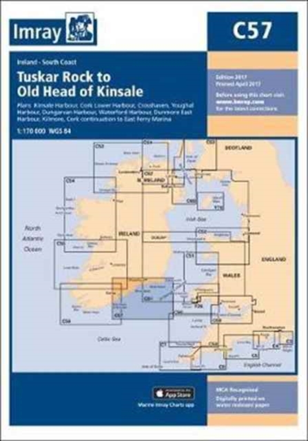 Imray Chart C57 : Tuskar Rock to Old Head of Kinsale, Sheet map Book