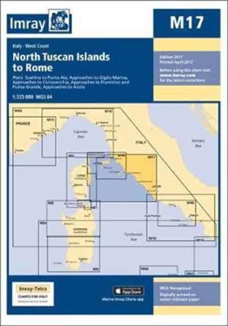 Imray Chart M17 : North Tuscan Islands to Rome, Sheet map Book