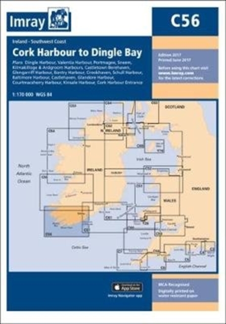 Imray Chart C56 : Cork Harbour to Dingle Bay, Sheet map, folded Book