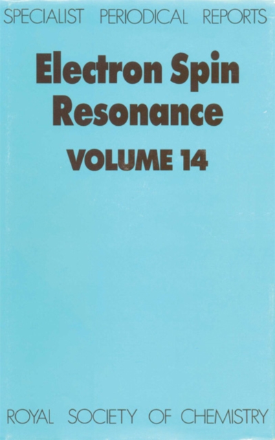 Electron Spin Resonance : Volume 14, PDF eBook