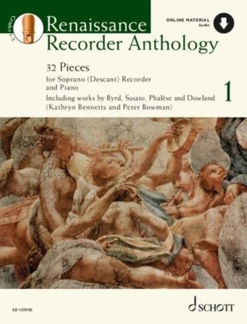 Renaissance Recorder Anthology 1 : 32 Pieces for Soprano (Descant) Recorder and Piano. Vol. 1. descant recorder and piano., Sheet music Book