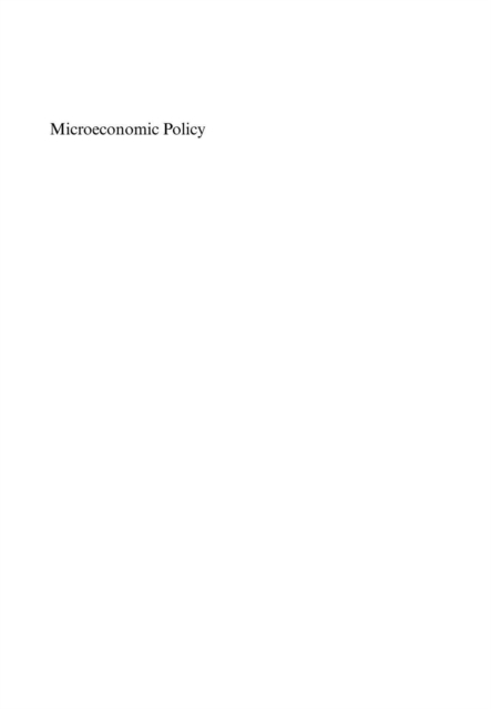 Microeconomic Policy : A New Perspective, PDF eBook